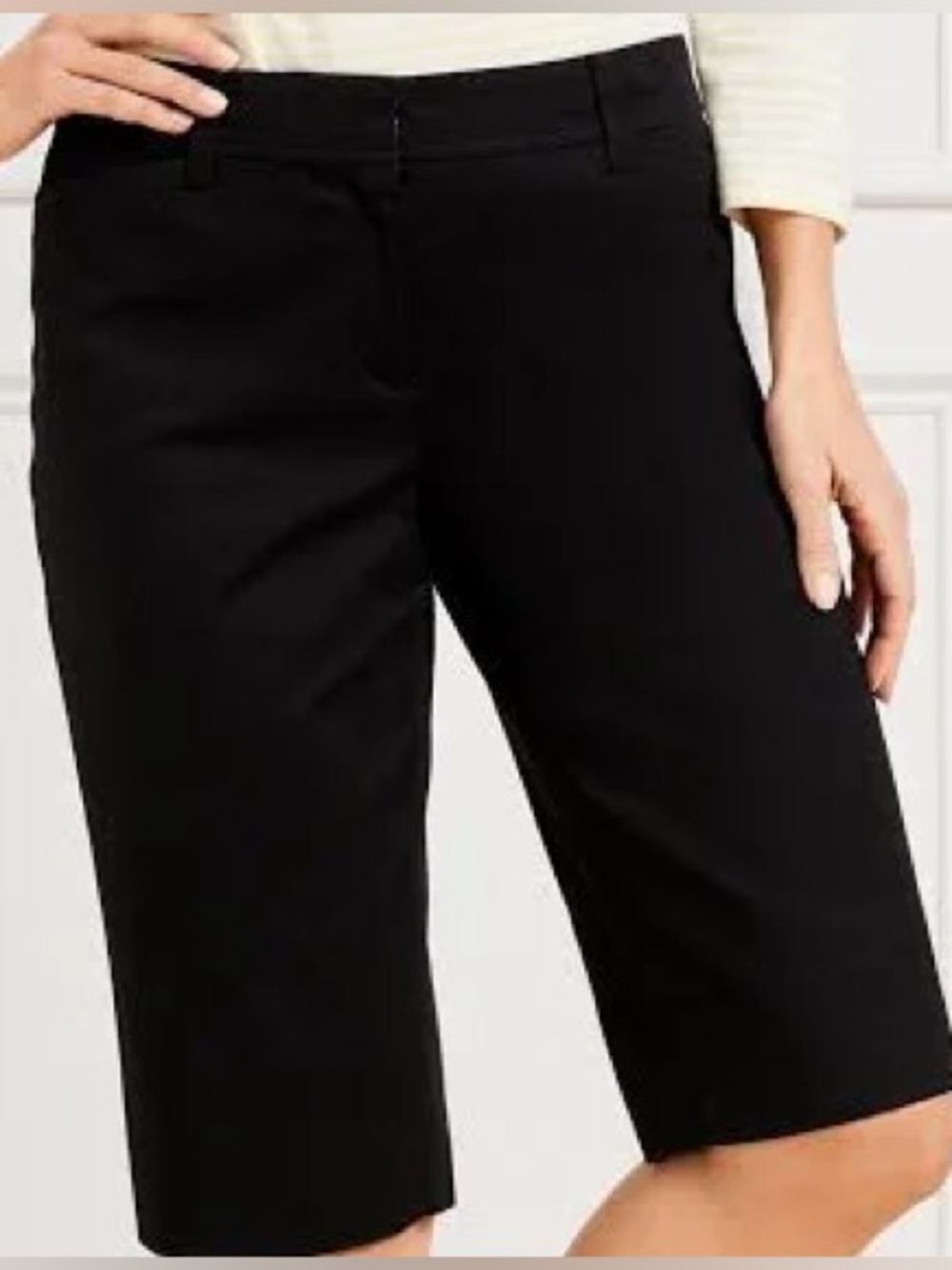 Talbots NWT Black Bermuda Dress Shorts 14
